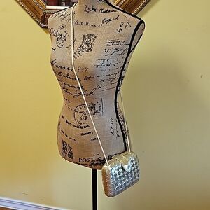 Sasha Gold & Silver Woven Evening Bag Mixed Metal Clutch